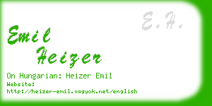 emil heizer business card